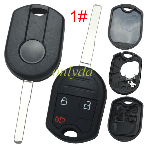 For Ford  remote key blank with badge， pls choose button.