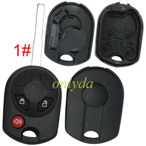 Super Stronger GTL shell  Ford 3/4 button remote key shell(3 parts). Pls choose button