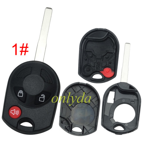 For Ford 3/4 button remote key shell(3 parts). Pls choose button
