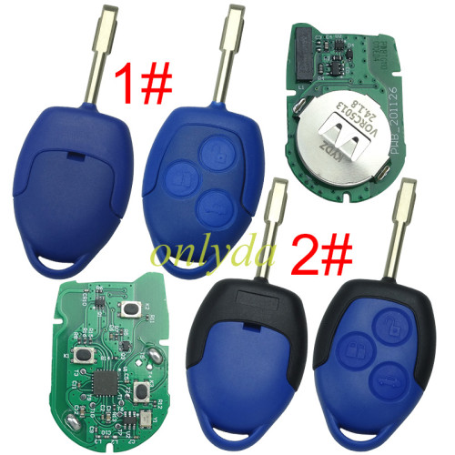 KYDZ Brand Ford Transit blue remote key with 434mhz with electric 4D63 chip FCCID:6CIT15K601 AG AG