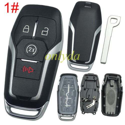 For Ford  remote key shell with key blade without badge， pls choose button