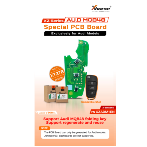 XZADM1EN xhorse remote for  for Audi Models.Only PCB Board