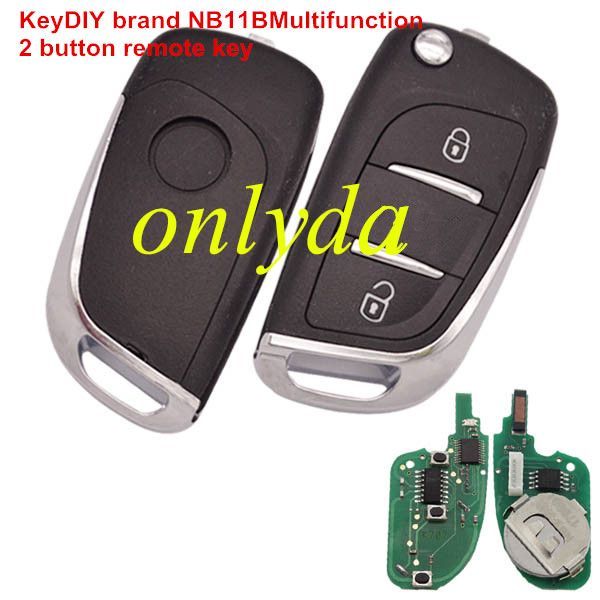 free shipping and no tax from czech to europe 5pcs/lot KeyDIY brand 2 button remote key NB11 Multifunction