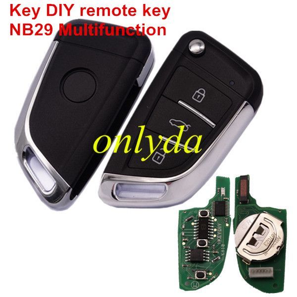 free shipping and no tax from czech to europe 5pcs/lot KeyDIY brand 3 button keyDIY remote NB29 Multifunction