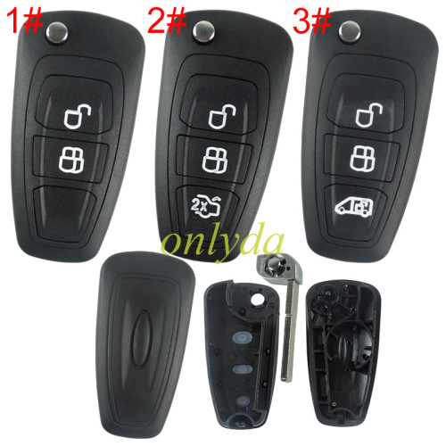 For Ford  remote key blank with badge, pls choose button