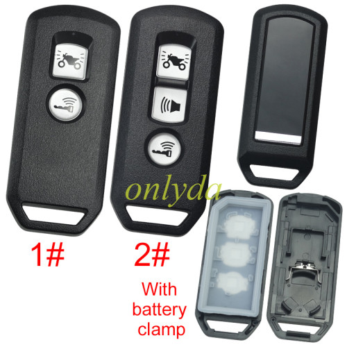 Honda-Motor bike 2/3 button key blank with battery clamp, without badge , pls choose button