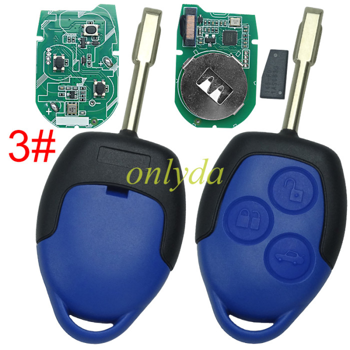 For Ford Transit blue remote key new version with 434mhz with Aftermarket 4D63 TIRIS DST80  chip FCCID:6CIT15K601 AG  Remote reprogrammable