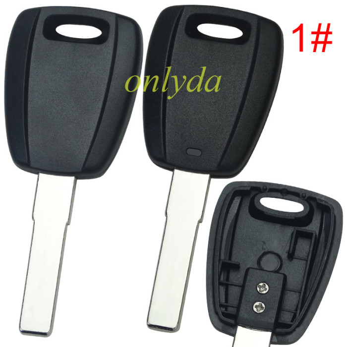 For Fiat transponder key blank-without badge（can put TPX long chip)， pls choose model