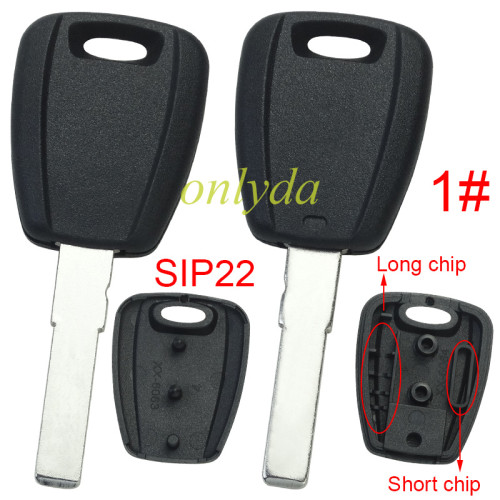 Super Stronger GTL shell  Fiat transponder key blank with SIP22/DT15R/GT10 blade, There are two chip slots （can put TPX long chip and short chip),  Pls choose model .