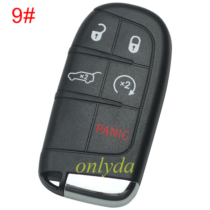 For Chrysler remtoe key blank with blade SIP22 without badge place , pls choose button