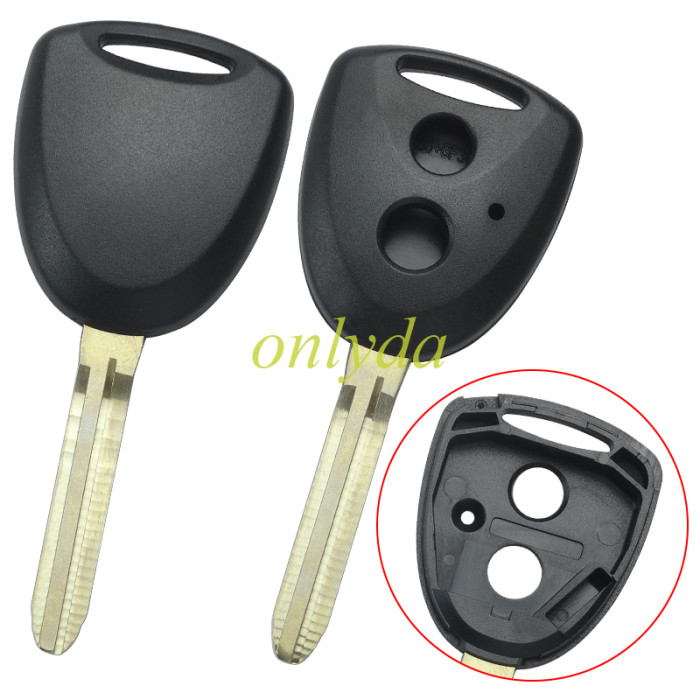 For Perodua 2 button remote key blank with Toy43 blade