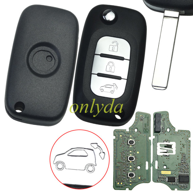 original Benz smart 3 button remote key with 315Mhz with PCF7961M chip OEM PCB+ AFM shell