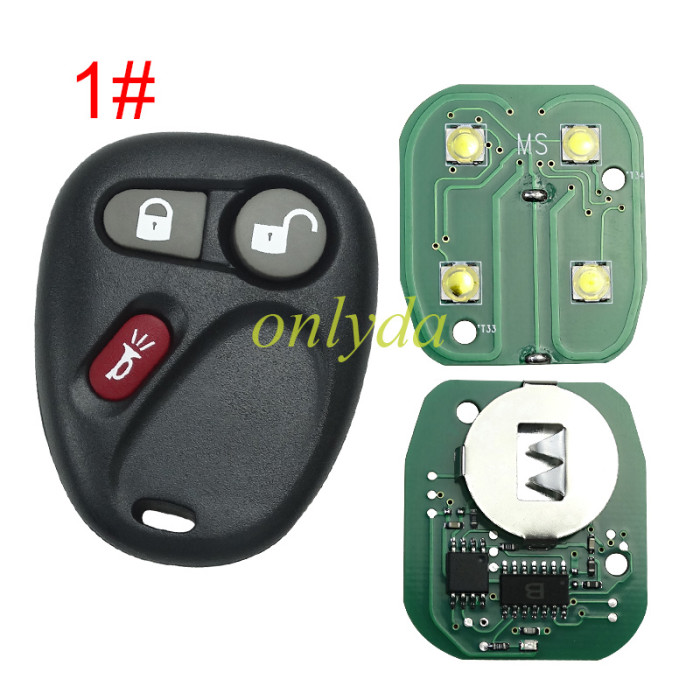 Remote  control Chevrolet 2B 2+1B/3+1B 315mhz FCC ID AB0150T For Buick LESABRE 2001-2005 For Cadillac DEVILLE 2001-2005