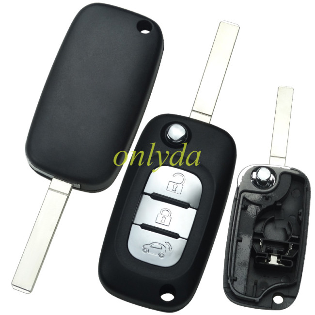 For Benz smart 3 button remote key shell without badge place