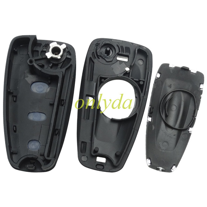 free shipping 10pcs/lot for Ford Focus  3 button  remote key shell with T type blade