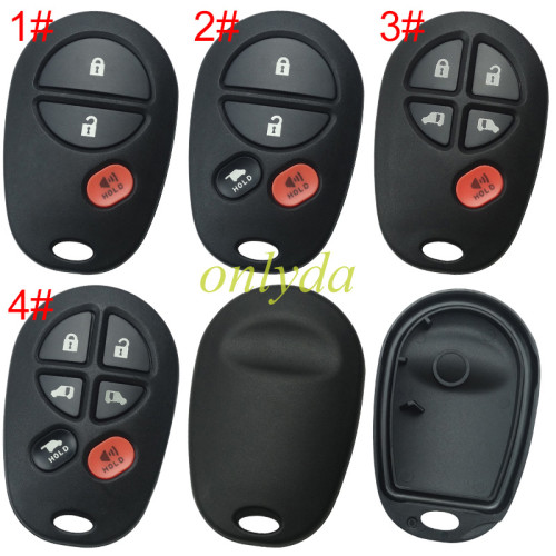 For Toyota  remote key shell, pls choose button model