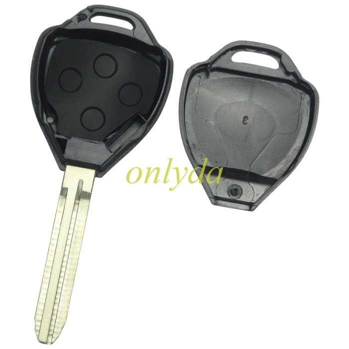 For Toyota 4 button remote key shell with Toy43 blade with original badge