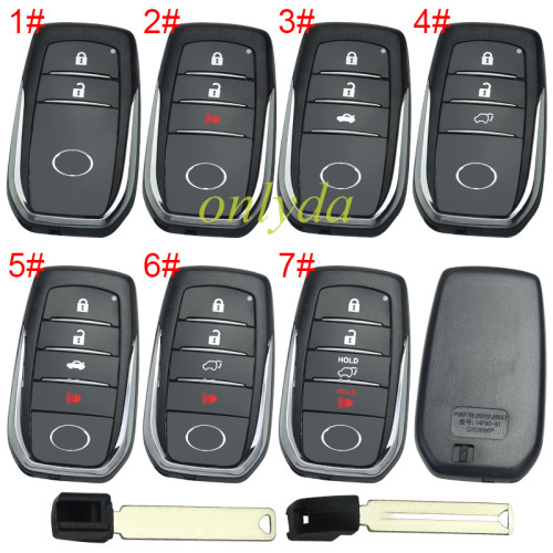 For Toyota remote key shell with badge ,The back is glossy, pls choose button model