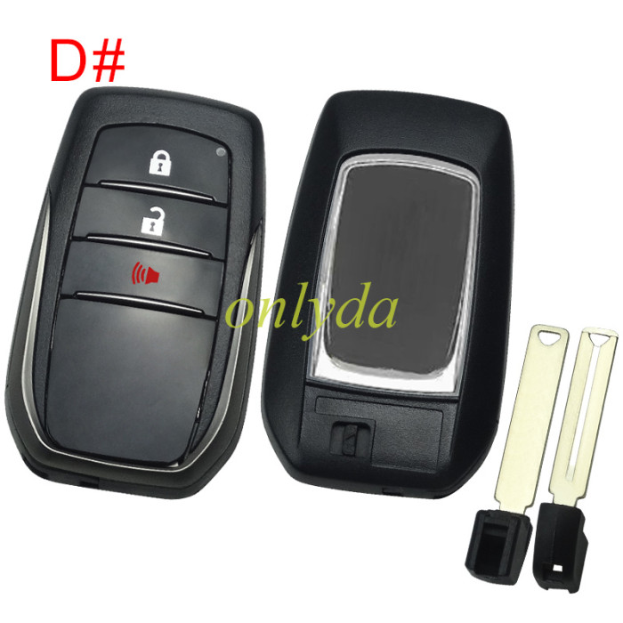 For Toyota remote key shell  without logo with the back is without badge cover , pls choose button