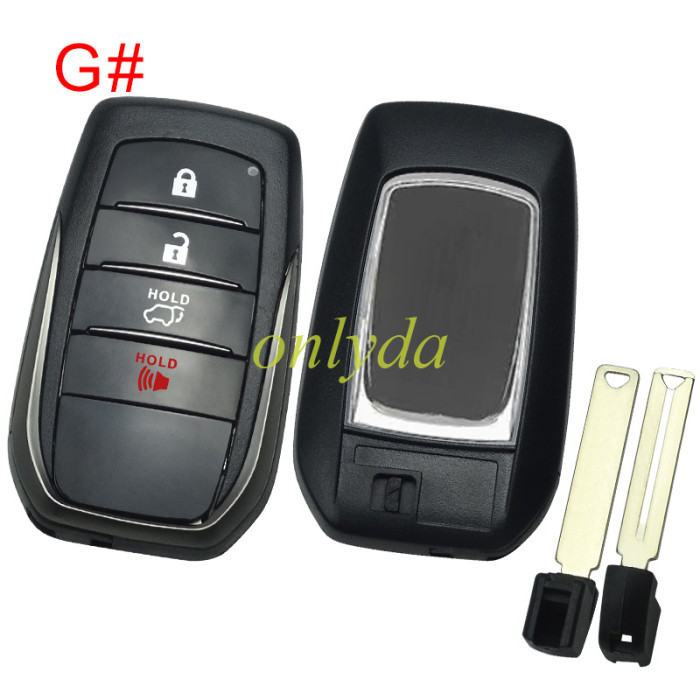 For Toyota remote key shell  without logo with the back is without badge cover , pls choose button