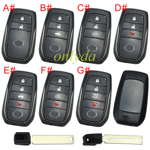 For Lexus remote key shell  with badge , pls choose button