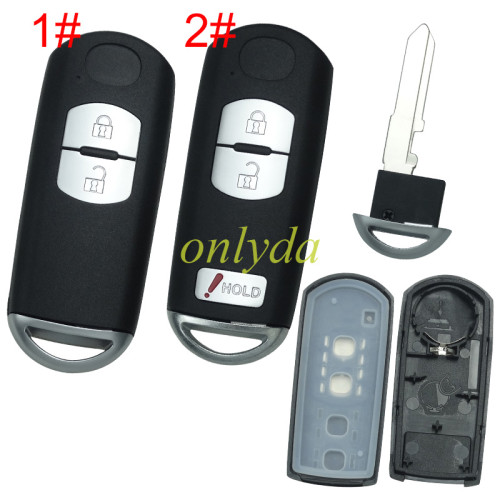 For Mazda  remote key blank with oval logo place, pls chose the button