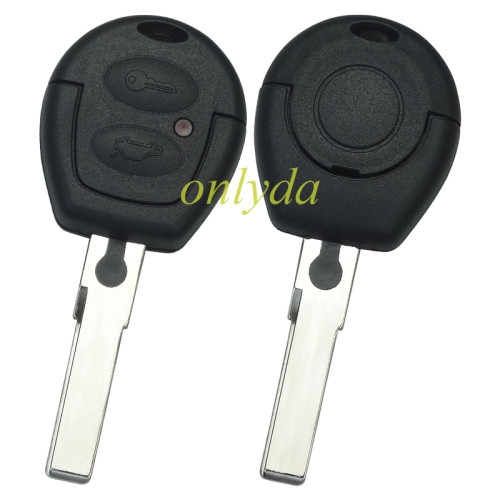 For VW 2 button remote key blank  for GOL car without badge with battery clamp