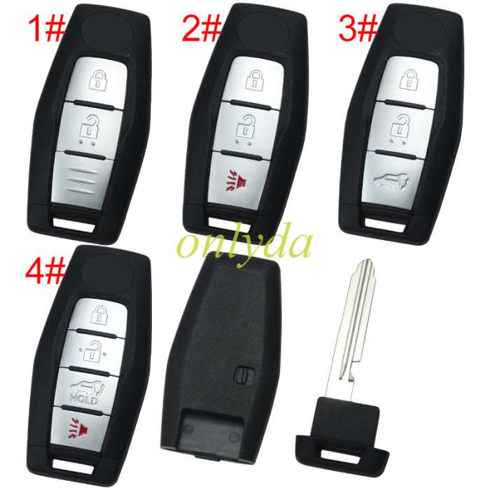 For Mitsubishi 2/2+1/3/3+1 button remote key shell with badge(please choose button )