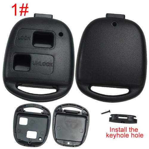 free shipping 10pcs/lot for Toyota remote key case, without badge,pls choose button model