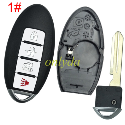 For Nissan remote key blank without badge ,with buckle,  pls choose button model