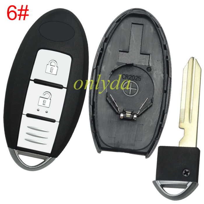 For Infinite remote key blank with badge ,T-shaped interior. pls choose button model 