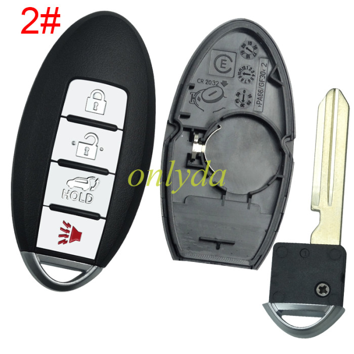 For Nissan remote key blank without badge ,with buckle,  pls choose button model