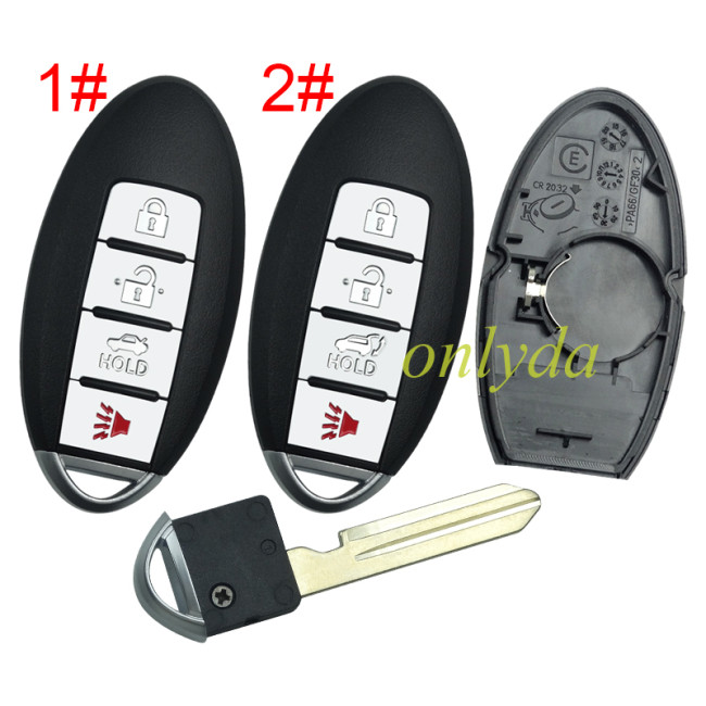 For Nissan remote key blank without badge ,with buckle,  pls choose button model