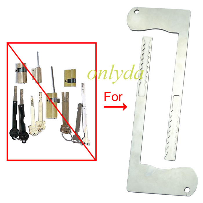 Extended fingerprint lock blade two-piece set