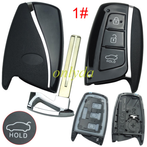 For Hyundai remote key black with blade with badge, pls choose button .