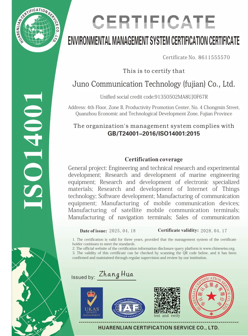 VGC Official ISO 14001:2015 Environmental Management System Certification
