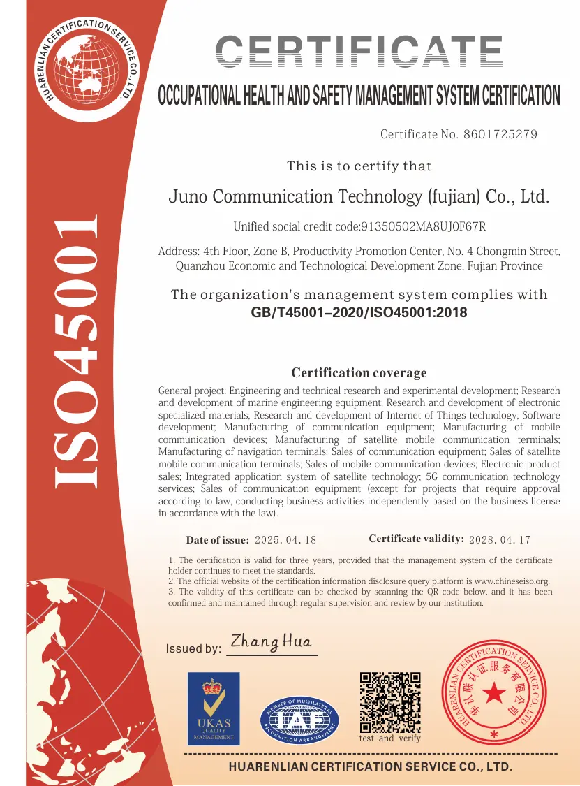 VGC Official ISO 45001:2018 Occupational Health and Safety Management System Certification