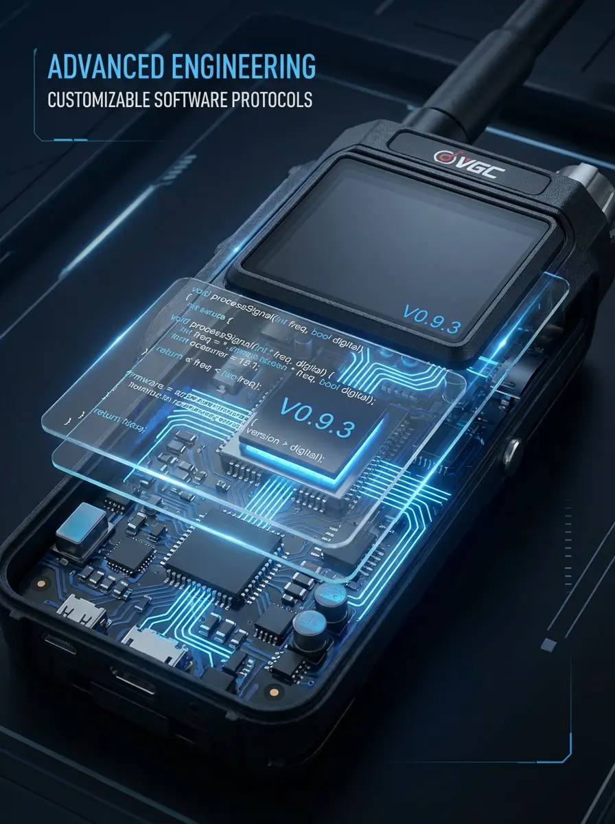 VGC OEM and ODM custom firmware development for tactical radio protocols and digital UI design