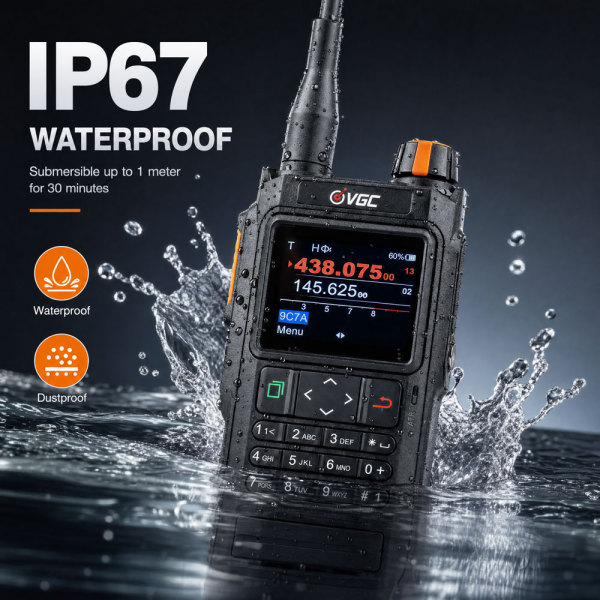 VGC VR-N76 Dual Band Handheld Radio 5W VHF UHF Smart Two Way Radio with Bluetooth & GPS