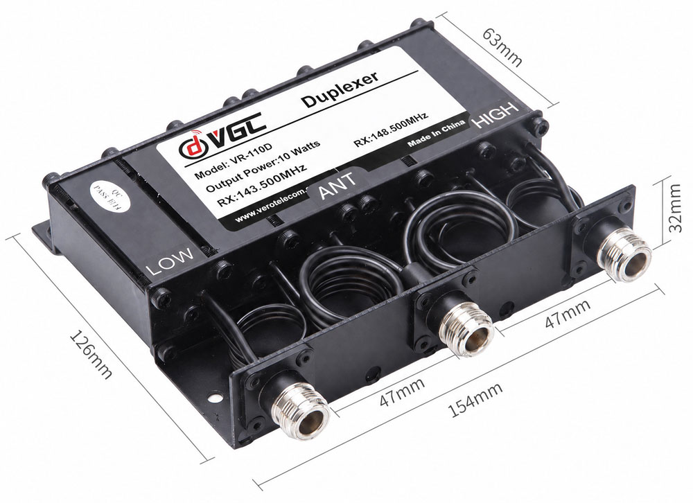 VR-110D VHF Mini Cavity Duplexer Internal Engineering