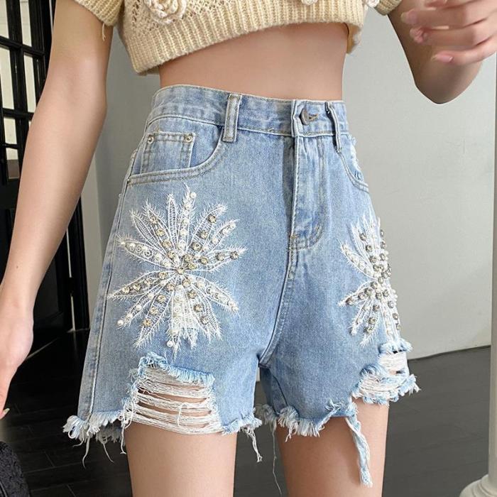 Denim shorts