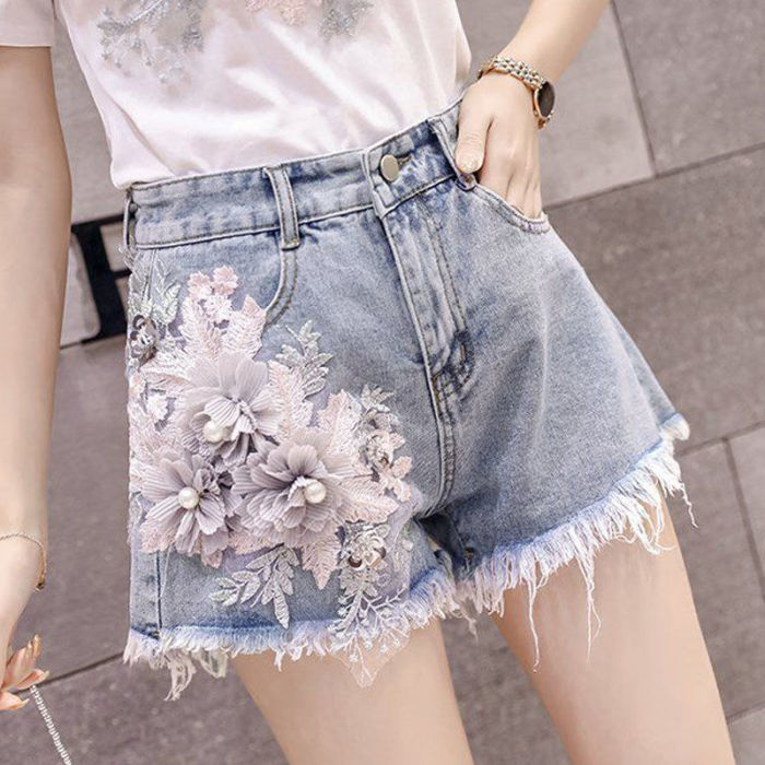Denim shorts