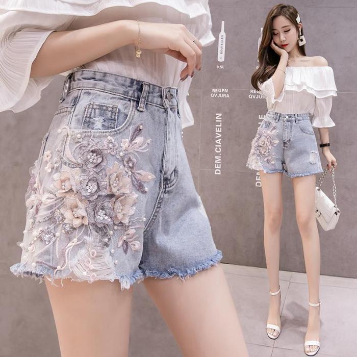 Denim shorts