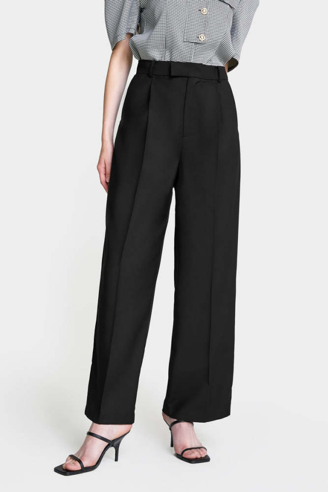 Business Essential Black Wide Slacks