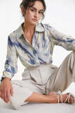 Multicolor Abstract Print Chest Pocket Shirt