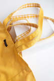Gold Gingham Tote Bag