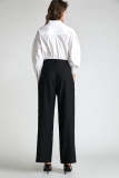 Black Wrapover Suit Pants
