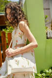 White Floral Shoulder Bag