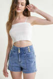 White Ribbed Cropped Cami Top