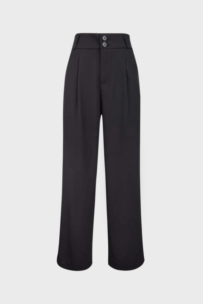 Black Full Length Suit Pants